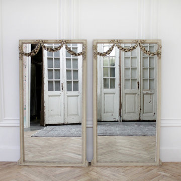 20th Century Painted and Carved French Style Mirrors