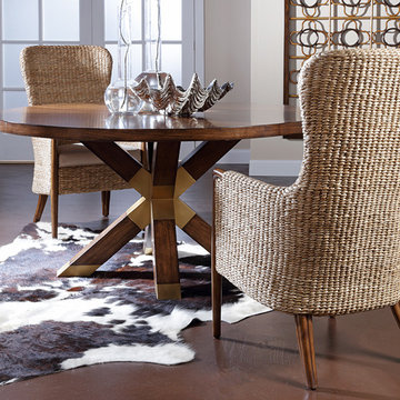 Curate Home Collection - X-Base Dining Table and Seagrass Chairs