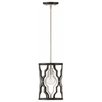 1 Light Small Open Frame Pendant in Transitional Style - 8 Inches Wide by 12