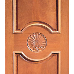Single Door, Hand Carved 3-Panel in Mahogany - Front Doors