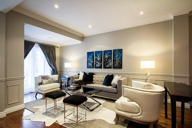 Living room - contemporary living room idea in Toronto