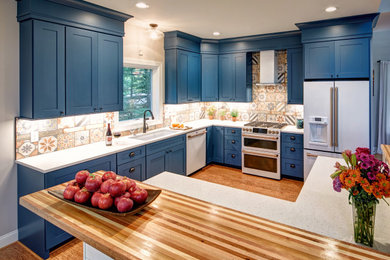 Example of a transitional kitchen design in Other