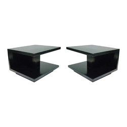 Van Keppel and Green Geometric Side Table, Pair - Home Decor