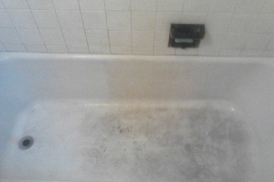 After the cleaning - client uses the tub again.
