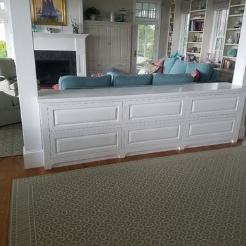 White raised panel Credenza
