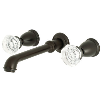 Kingston Brass Two-Handle Wall Mount Bathroom Faucet, Oil Rubbed Bronze