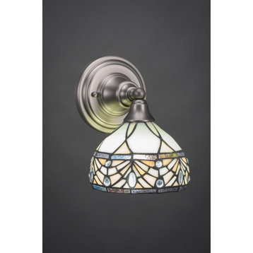 1 Light Wall Sconce In Brushed Nickel (40-BN-9485)