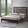Jennifer Tree Branch Inspired Solid Wood Bed Frame, Cappuccino, King