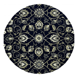 90 X 90 Navy Polypropylene Rug - Traditional - Outdoor Rugs - by ...