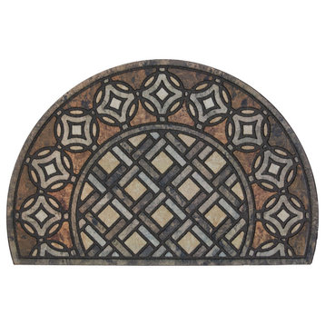 Mohawk Home Deco Tile Slice Brown 1' 11" x 2' 11" Door Mat