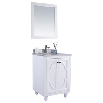 Odyssey - 24 - White Cabinet + White Stripes Counter, no mirror