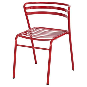 Safco CoGo Steel Stacking Chair in Red (Set of 2)