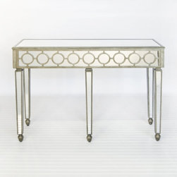 Mirrored Circle Console - Side Tables And End Tables