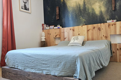 Réalisation d'une chambre minimaliste.