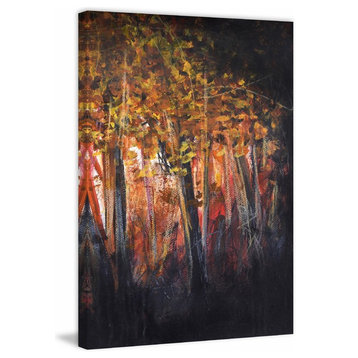 "Trees to Right" Painting Print on Wrapped Canvas, 40"x60"