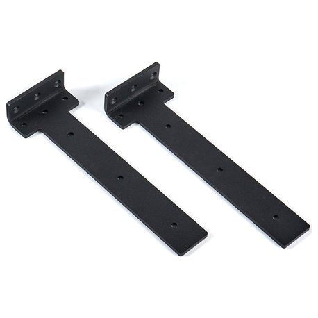 Standard Metal Shelf Bracket Set of 2, Black, 9.84''