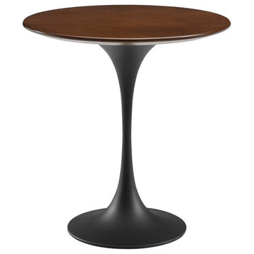 Sofa Side Table, Round, Black Dark Walnut, Metal, Modern, Lounge Hospitality