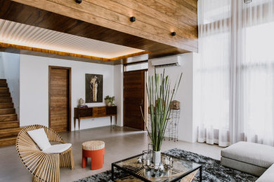 Example of a trendy living room design in Other