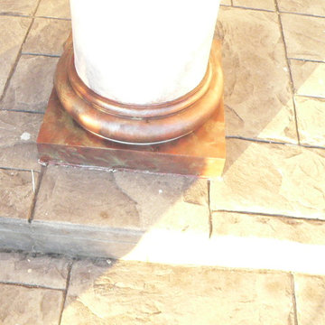 Faux marble columns