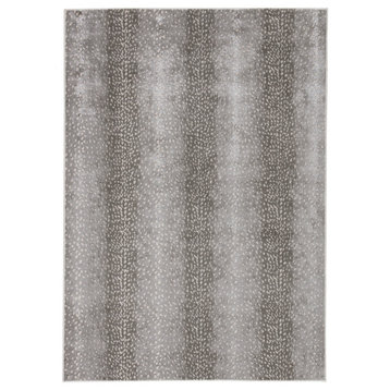 Catalyst Axis Cty08 Animal Prints and Images Rug, Gray and Natural, 11'8"x15'0"