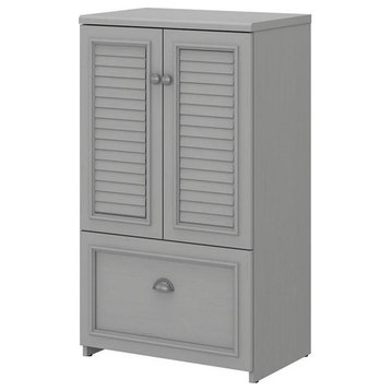 Pemberly Row Storage Cabinet with File Drawer in Cape Cod Gray - Engineered Wood