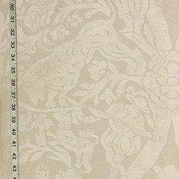 Medieval hunt fabric Spanish damask silver - Upholstery Fabric