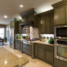 Kitchen - Green Cabinets