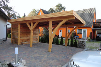 Holz Falchdachcarport Berlin Brandenburg