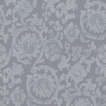 Modern Non-Woven Floral Wallpaper - DW32617605 Denim Wallpaper, Roll