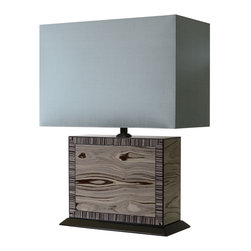 Marquetry Table Lamp - Table Lamps