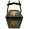 Consigned Antique, Chinese Hand Painted Meal Delivery and Lunch Box