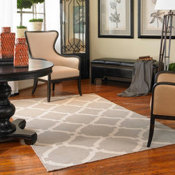 Modern Lattice Area Rug-Gray - Area Rugs
