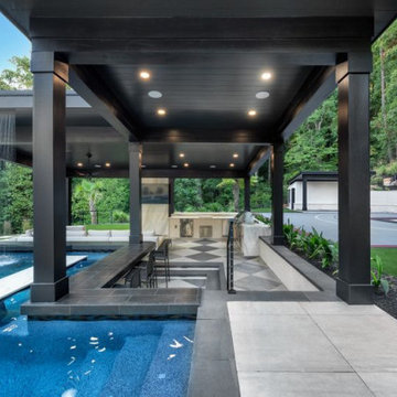 Covered Poolside Bar & Outdoor Kitchen