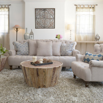 Rustic/Reclaimed and Neutral Barrel Tables