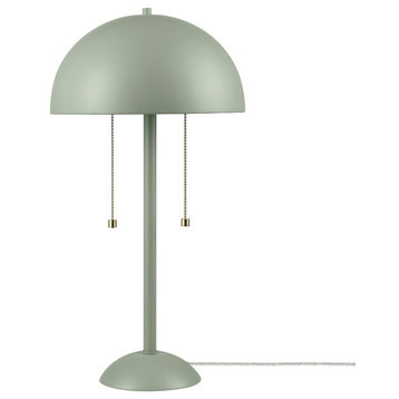 Novogratz x Globe 21" Haydel�2-Light Sage Green Table Lamp