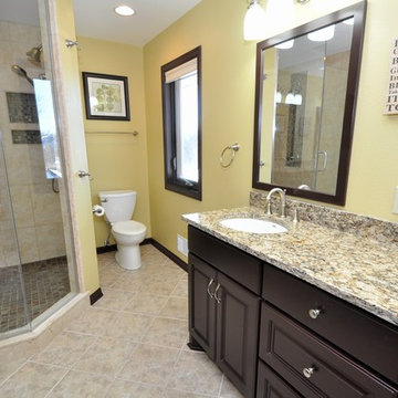 Mukwonago closet and bathroom converted to master bathroom