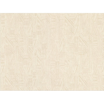 Kensho Cream Parquet Wood Wallpaper Bolt