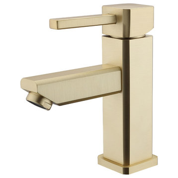 Legion Furniture Single-Hole Single-Handle Bathroom Faucet, Gold