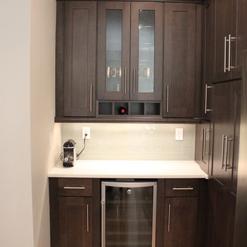After: Beverage Station-expanded kitchen into previously unused dinette area