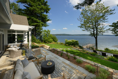 This is an example of a traditional patio in Boston.