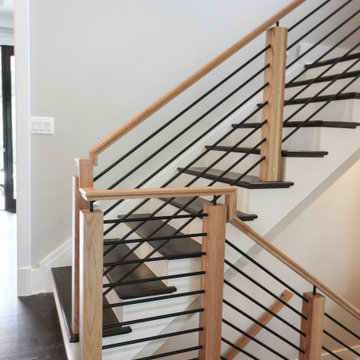 Project #69 | Contemporary Staircase with Horizontal Metal Rods