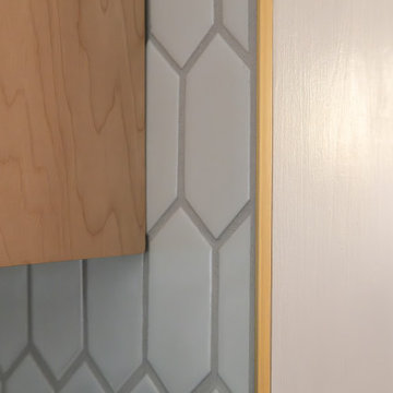 Contemporary White Kitchen Renovation with Custom Built-ins