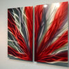 "Radiance Red 31" Metal Wall Art by Miles Shay, 2-Piece Set
