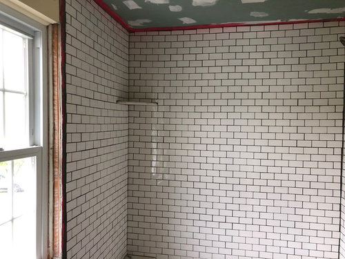 help! uneven walls, tile shower