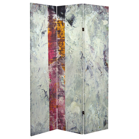 6' Tall Double Sided November Light Canvas Room Divider