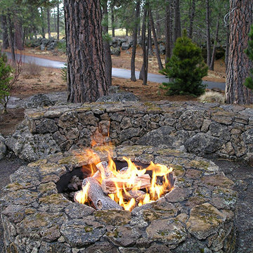A gas burning fire pit that does not look like one