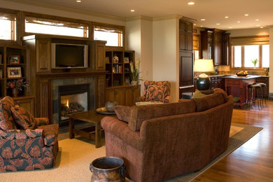 Inspiration for a transitional living room remodel in Other