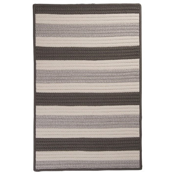Stripe It Rug, Silver, 10'x10'