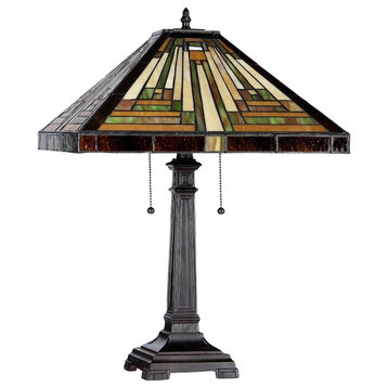 Arts & Crafts Innes Stained Glass Table Lamp