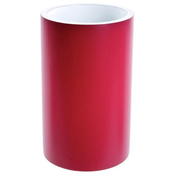 Round Toothbrush Holder, Resin, Ruby Red
